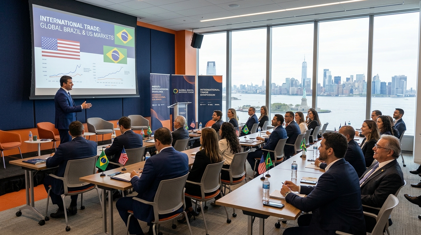 Empresários brasileiros em imersão de comércio exterior nos Estados Unidos